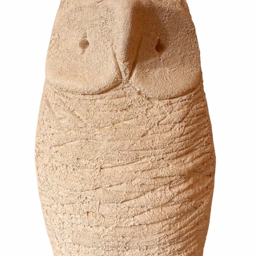 Vintage Flavia Rimini unglazed ceramic owl for Bitossi Italy mcm